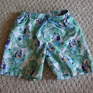 Bluey toddler boy Green swim Shorts SIZE 2T